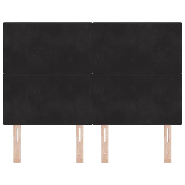 vidaXL Tăblie cap cu headboard Negru 144 cm Piele artificială