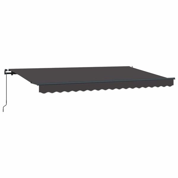 vidaXL Cortina Retractabilă Manual Antracit 350 x 200 cm țesătură