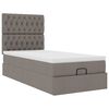 vidaXL Cadru de pat otoman cu saltea Taupe 90x190cm Material