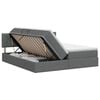 vidaXL Pat cu storage cu headboard 2 buc. Gri &icirc;nchis Piele artificială