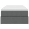 vidaXL Pat cu saltea și spațiu de depozitare Gri &icirc;nchis 100 x 200 cm