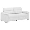 vidaXL Canapea cu 2 locuri, albă, 180x81x84 cm, piele ecologică