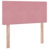 vidaXL Pat cu storage cu saltea cu headboard Roz 90 x 190 cm Catifea