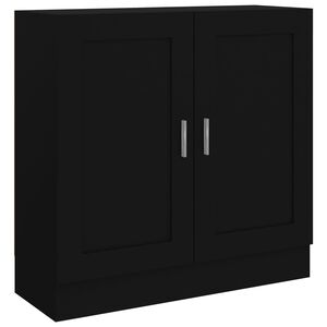 vidaXL Bibliotecă, negru, 82,5x30,5x80 cm, lemn prelucrat