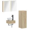 vidaXL Set dulap baie 4 buc. Stejar Sonoma Lemn prelucrat