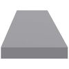 vidaXL Rafturi de perete suspendate, 2 buc., gri, 120x23,5x3,8 cm, MDF