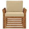 vidaXL Set de canapele de exterior cu pernă natural 75,5 x 63 x 73 cm