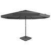 vidaXL Umbrelă de soare de grădină, bază portabilă, antracit
