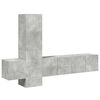 vidaXL Set de dulapuri TV, 5 piese, gri beton, lemn prelucrat