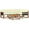 vidaXL Set de canapele de exterior 5 buc. Natural și Crem