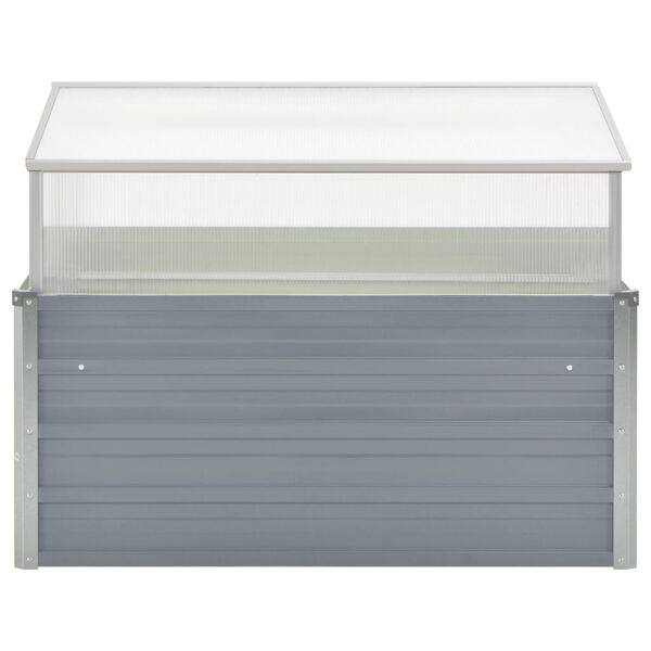 vidaXL Seră din oțel galvanizat, 100 x 100 x 85 cm, gri