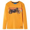 Tricou pentru copii cu m&acirc;neci lungi, ocru, 92