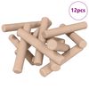 vidaXL Doweluri din lemn 12 buc. Maro &Oslash; 6 x 40 mm Lemn masiv