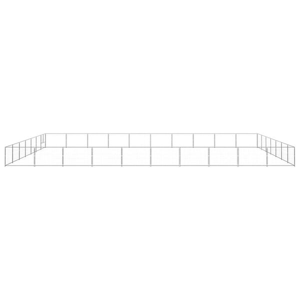 vidaXL Padoc pentru c&acirc;ini, argintiu, 70 m&sup2;, oțel