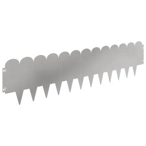 vidaXL Margine pentru gazon 10 buc. 103 x 25 cm Oțel Argintiu