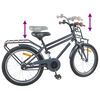 vidaXL Bicicletă pentru Copii 18 Inci pentru 5-7 ani Gri &icirc;nchis