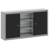 vidaXL Dulap pentru unelte cu raft Negru și Gri 100 x 20 x 55 cm