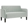 vidaXL Canapea lovesea gri deschis 109 cm catifea