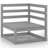 vidaXL Set mobilier de grădină, 8 piese, gri, lemn masiv de pin