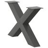 vidaXL Picioare pentru măsuță de cafea &icirc;n formă de X, 2 buc., antracit, 70x(42-43) cm, oțel
