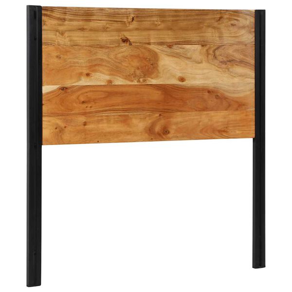vidaXL Tăblie de pat 100 cm din lemn masiv de salcâm și fier