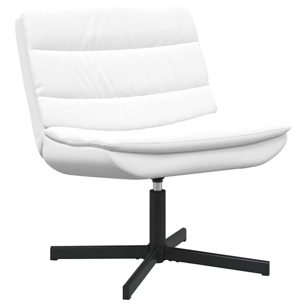 vidaXL Scaun pivotant Alb 63 x 75 x 76 cm PU