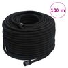 vidaXL Furtun poros de grădină, negru, 0,6", 100 m, cauciuc