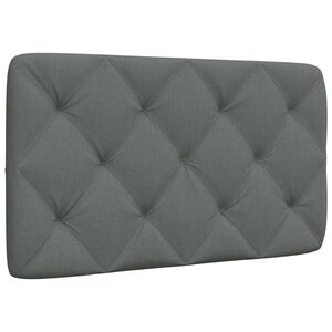 vidaXL Pernă pentru tăblie de pat, gri &icirc;nchis, 80 cm, material textil