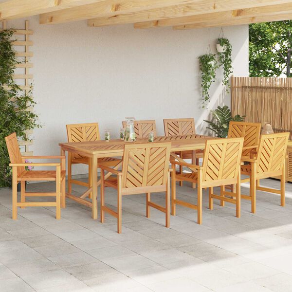 vidaXL Scaun de sufragerie 8 pcs natural 62.5 x 59 x 89 cm