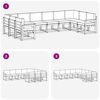 vidaXL Set de canapele de exterior cu pernă 10 pcs Natural și Antracit