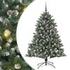 vidaXL Brad de Crăciun artificial Verde 150 cm PVC și Plastic și Oțel