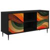 vidaXL Cabinet TV BONN 102 x 33 x 51 cm Stejar Negru Lemn prelucrat