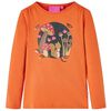 vidaXL Tricou pentru copii cu m&acirc;neci lungi, portocaliu ars, 92