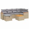 vidaXL Patio Sofa Set 6 buc. 6-Locuri Bej și gri