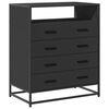 vidaXL Dulap cu sertare, negru, 70x41x83,5 cm, lemn prelucrat