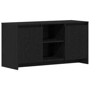 vidaXL Cabinet TV 102 x 37,5 x 52,5 cm Stejar Negru Lemn prelucrat