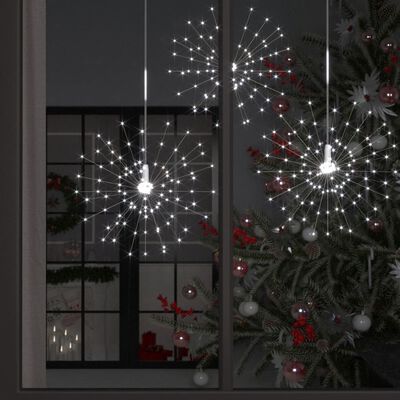 vidaXL Lămpi cu artificii de Crăciun, 2 buc., 280 LED, alb rece, 20 cm