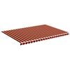 vidaXL P&acirc;nză de rezervă copertină, portocaliu și maro, 5x3,5 m