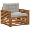 vidaXL Canapea de exterior Lemn de acacia solid și poliester