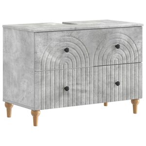 vidaXL Dulap pentru Chiuveta de Baie ALKMAAR Gri Beton 82 x 41 x 59 cm