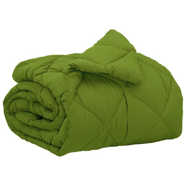 vidaXL Duvet complet pe tot parcursul anului Verde 220 x 135 cm