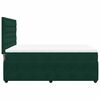 vidaXL Pat box spring cu saltea, verde &icirc;nchis, 140x190 cm, catifea