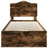 vidaXL Cadru de pat Stejar fumuriu 98.5 x 200 cm Lemn Ingineresc