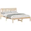 vidaXL Cadru de pat cu headboard Maro 140 x 190 cm Lemn de pin masiv