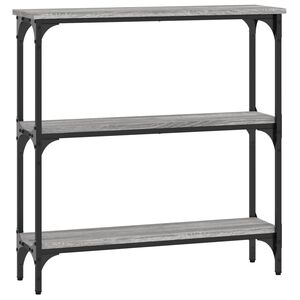 vidaXL Măsuță consolă, gri sonoma, 75x22,5x75 cm, lemn prelucrat