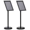 vidaXL Suporturi pentru postere 2 buc. Negru 32.7 x 24 x 108 cm