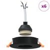 vidaXL Spotlights 6 pcs Negru 9 x 9 x cm Aluminiu