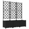 vidaXL Vază pentru Grădină 3 buc. Negru 120 x 40 x 143 cm PP