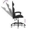 vidaXL Scaun de gaming pivotant, negru, piele ecologică
