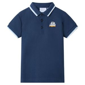 vidaXL Tricou polo pentru copii, albastru &icirc;nchis, 92